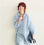 Cotton & Linen Dress Shirt | Long Sleeve Cotton Blend-HighTouch