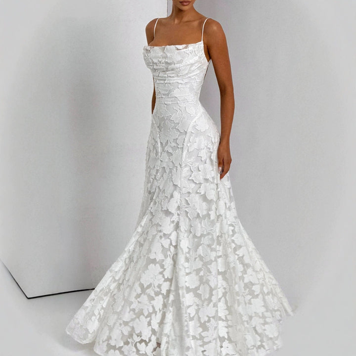 Floral Lace Maxi Dress for Special Occasions-HighTouch