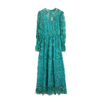 Gently Breezy Mesh Lace Embroidered Maxi Dress-HighTouch