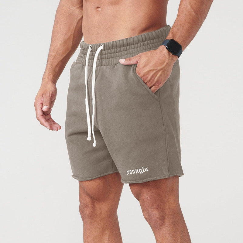 Men’s Loose-Fit Cotton Athletic Shorts – Casual Running Middle Pants