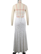 Women's Solid Color Sleeveless Sling Square Collar Backless Dress-HighTouch