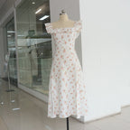 Linen Floral Sleeveless Dress | Slimming Waist Lady Style-HighTouch