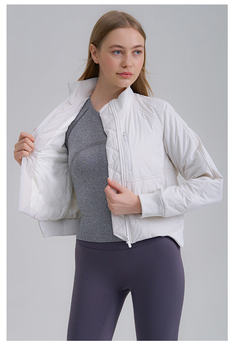 Zipper Short Woman Cotton Dress | Long Sleeve Nylon Blend-HighTouch