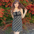 Women's Sweet High-Waist A-Line Mini Dress-HighTouch
