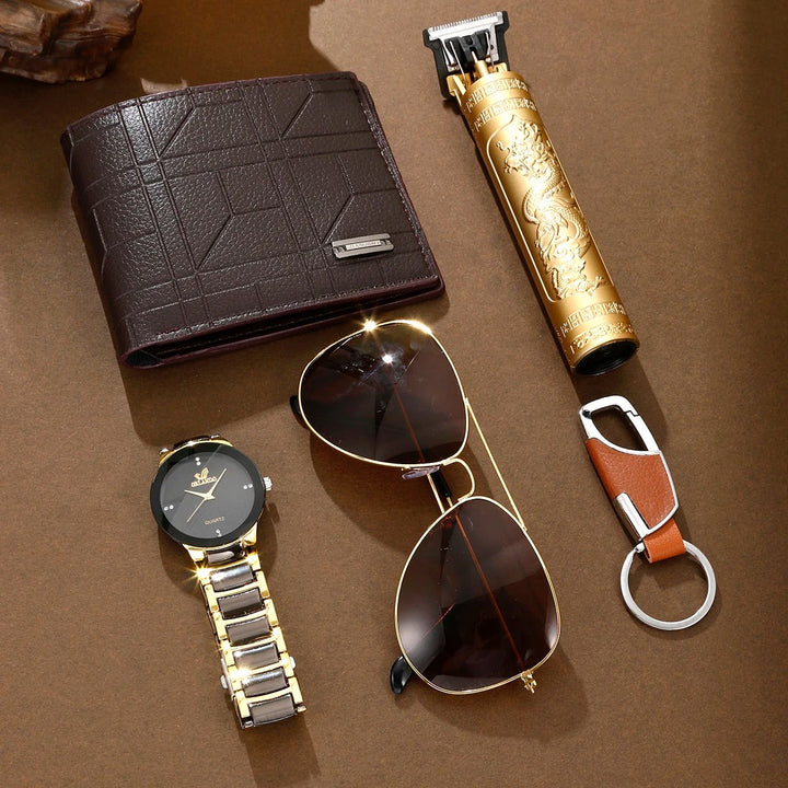 5-in-1 Men's Gift Set | Watch, Wallet & Sunglasses