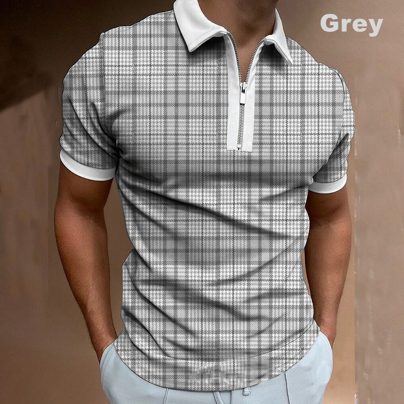 Men's Stand-Up Collar Raglan Sleeve T-Shirt-HighTouch