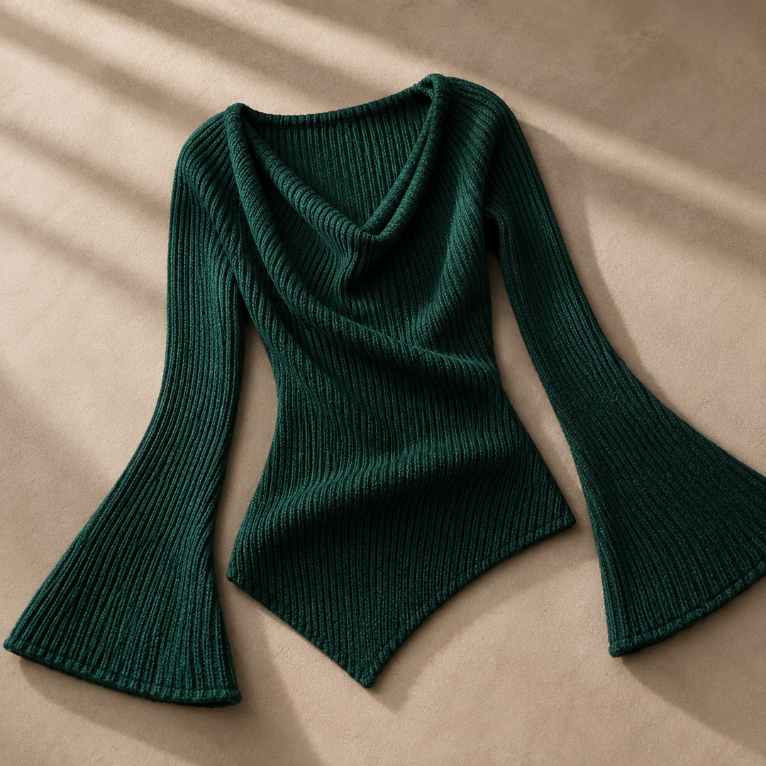 Rowan Contour Knit - Women's Ribbed Long Sleeve Top