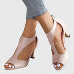 Delfina Leather Orthopedic Heels Lux