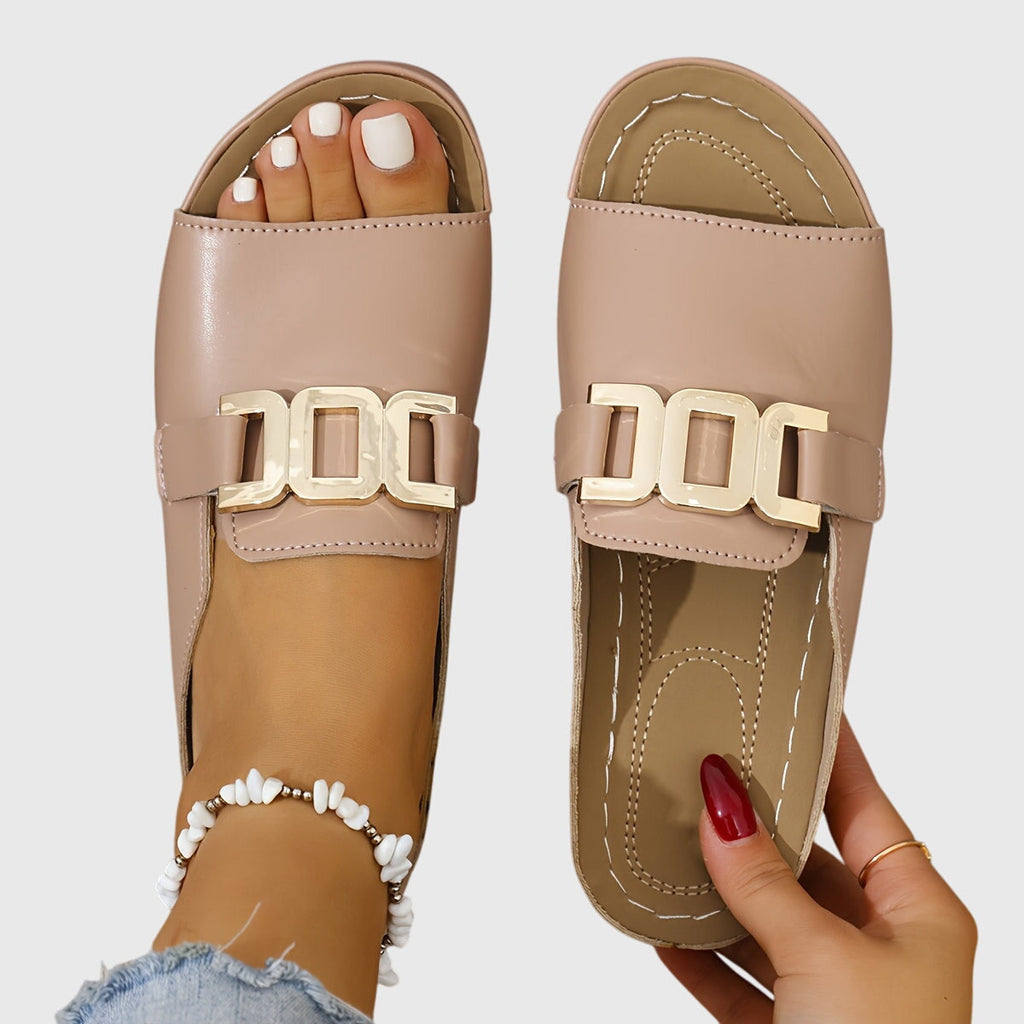 Kathryn Sandals Gold Buckle Elite
