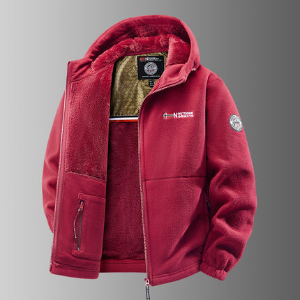 Men’s Casual Loose Velvet Hoodie Jacket