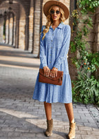 Women’s Elegant High Waist Flounced Dress – Stylish Office Look-HighTouch