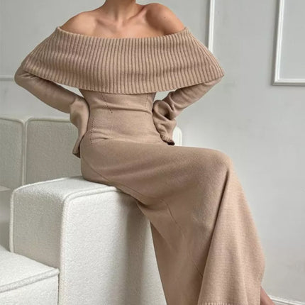 Off-Shoulder Knitted Dress UK