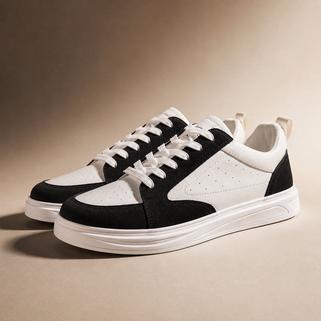 Hudson Court Sneakers - Classic Leather Low-Top Casual Shoes