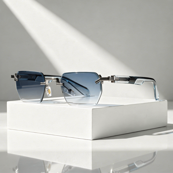Men`s Frameless Sunglasses with UV400 Protection