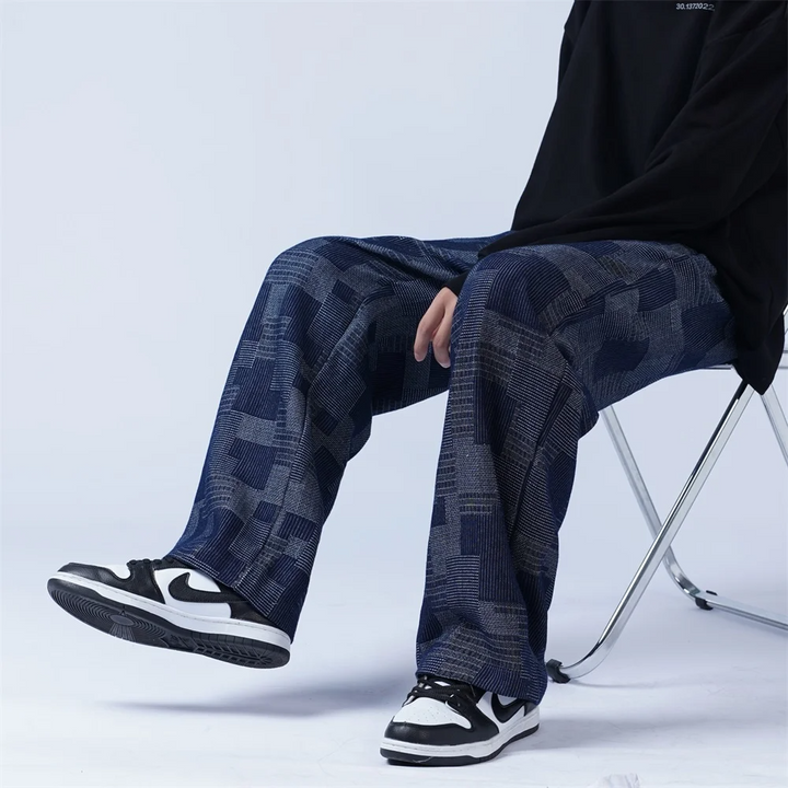 Men's Patchwork Pants for Urban Streetwear Style