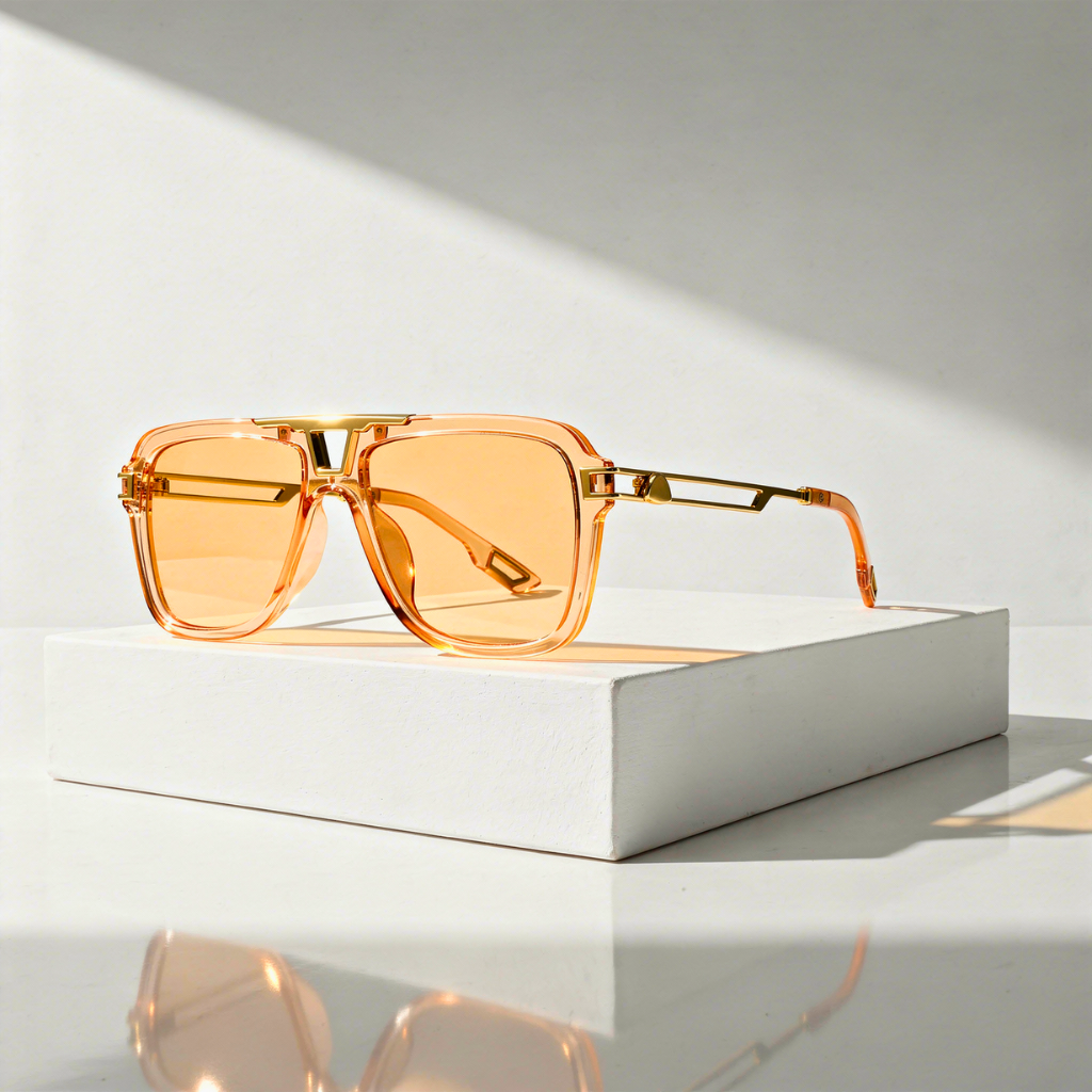 Men's Square Sunglasses with UV400 Protection