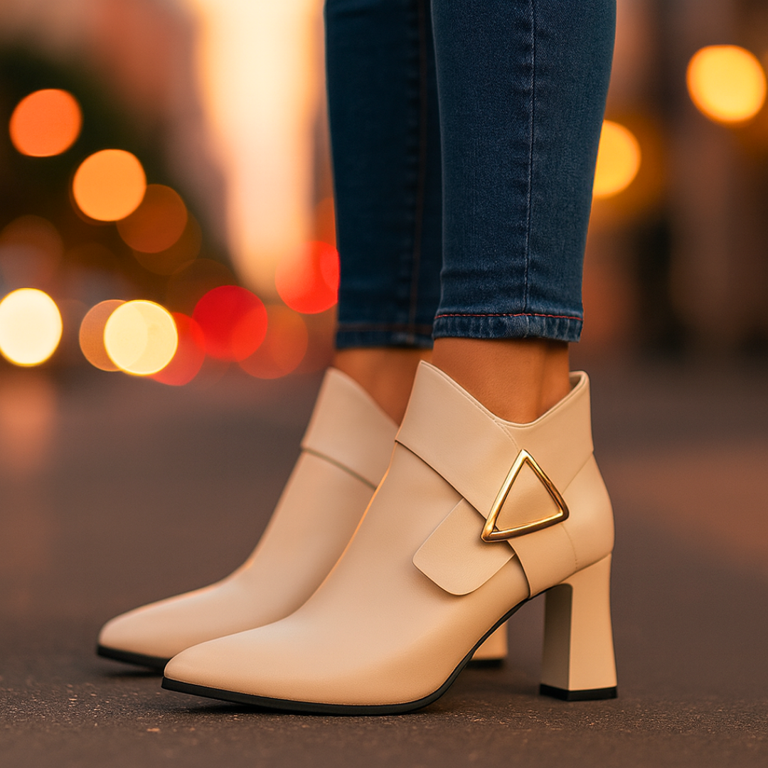 Women's Ankle Boots – Pointed Toe Block Heel