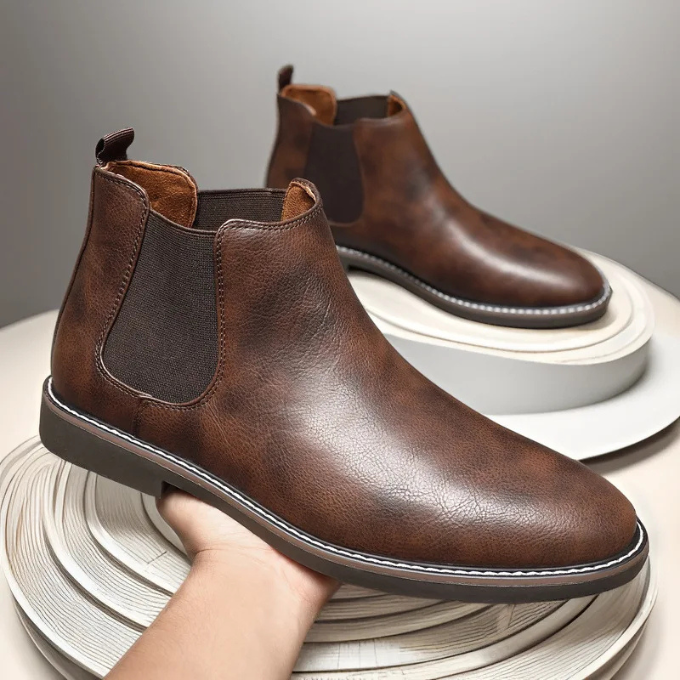 Men's Leather Chelsea Boots Ankle Dress Boots