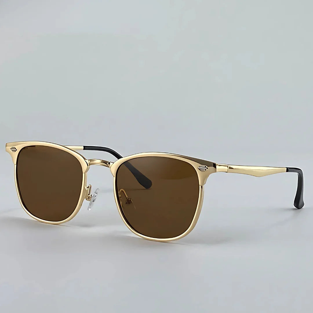 Men's UV400 Clubmaster Sunglasses – Tinted Lenses