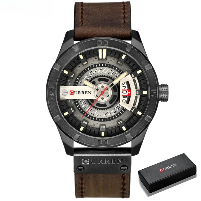 Men's Leather Watch – Curren Classic Chronograph