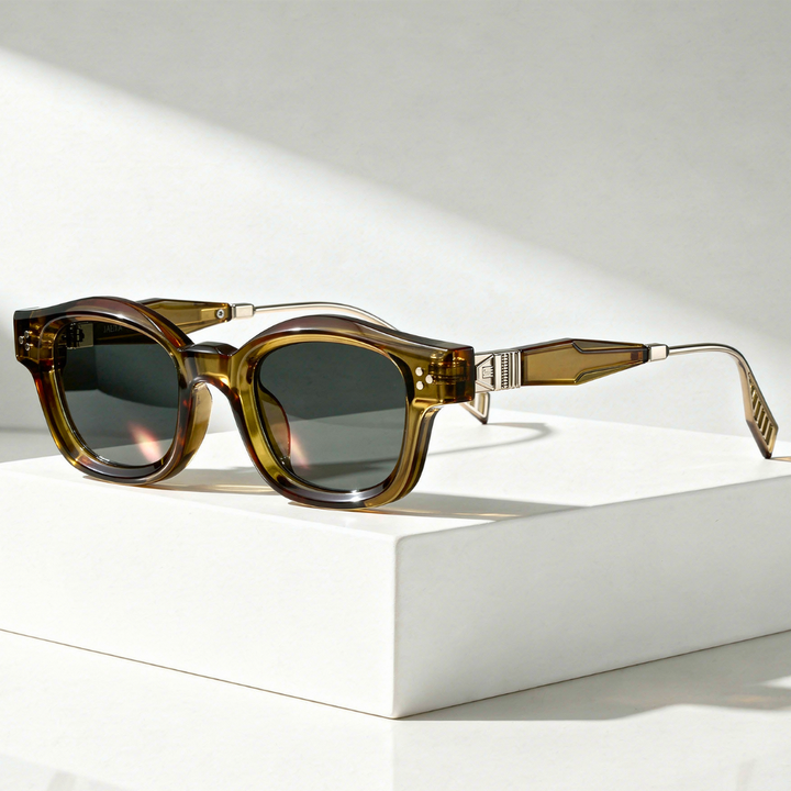 Men's Square Sunglasses with UV400 Protection