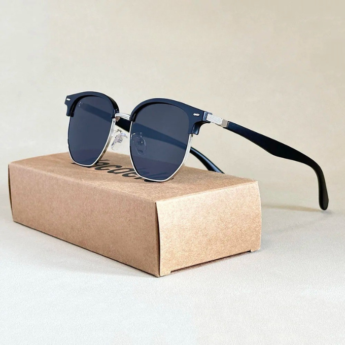 Men's Double Bridge Sunglasses | Retro Metal Frame