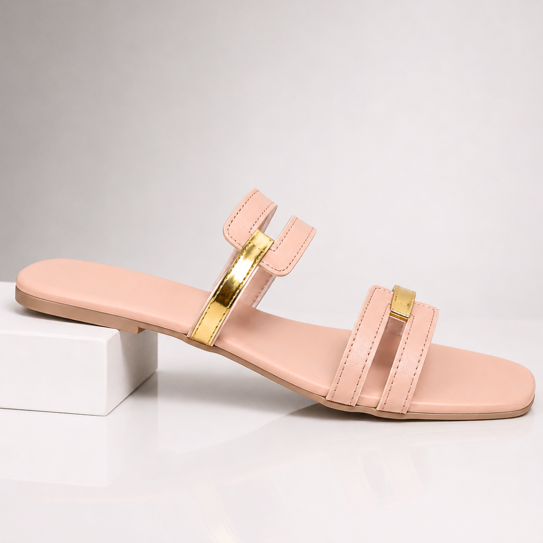 Women's Orthopedic Slide Sandals – Cushioned Leather Straps