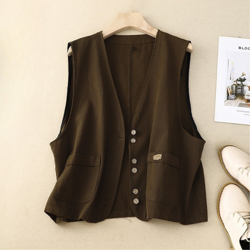 Margo| Relaxed Button Vest