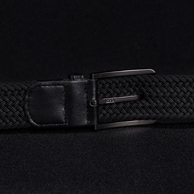 Men's Braided Leather Belt with Cowhide