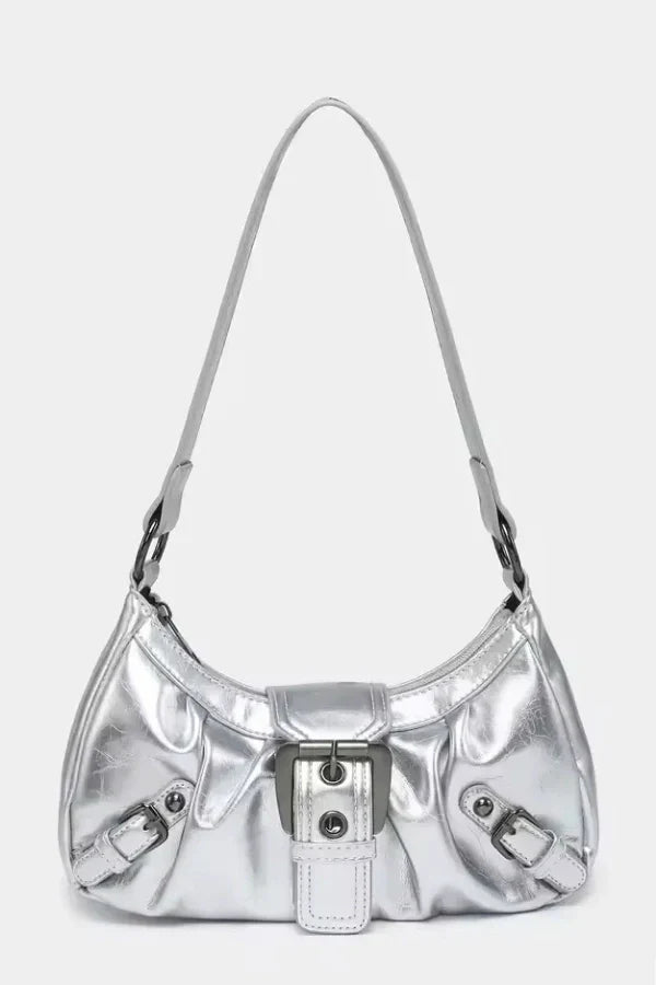 Adriel Shoulder Bag - PU Leather Statement Buckle Style