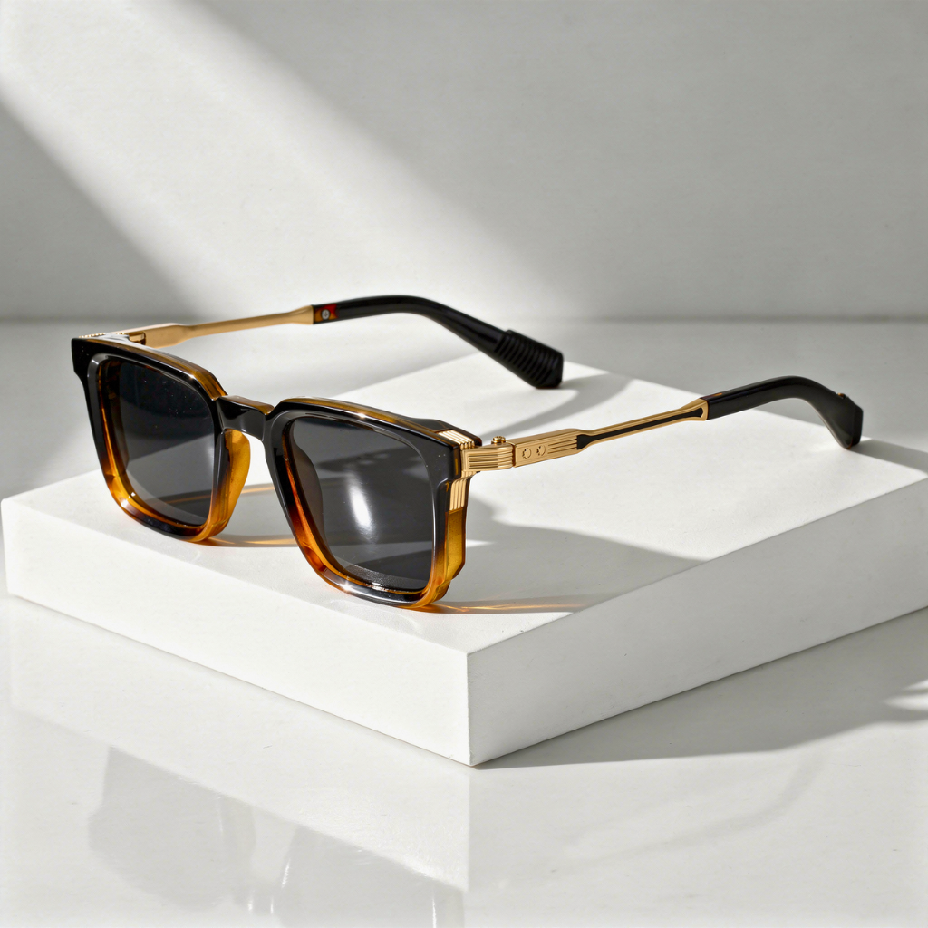 Men's Square Sunglasses with UV400 Protection