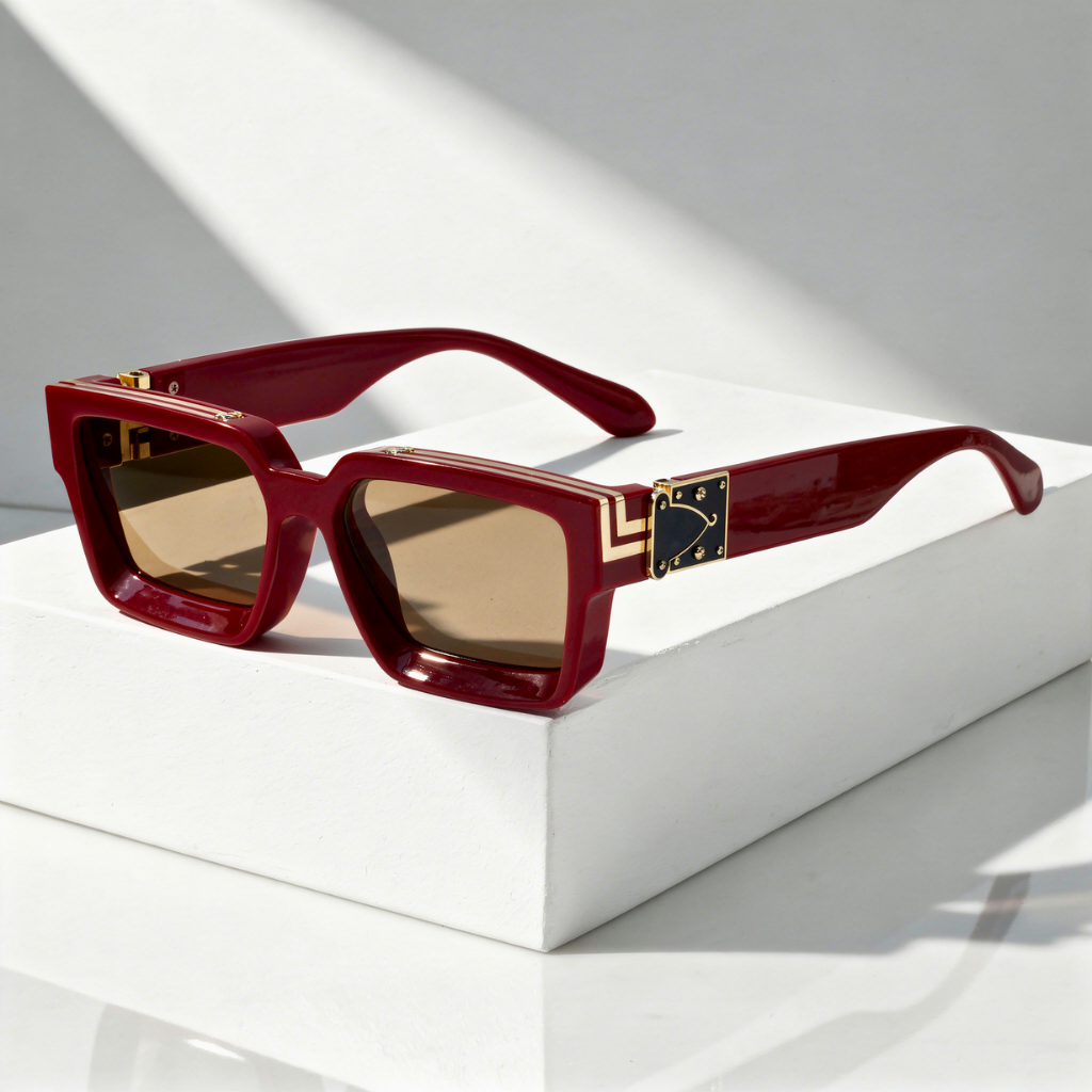 Men's Square Sunglasses with UV400 Protection