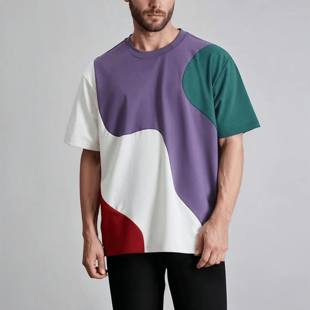 Men's Color Block T-Shirt – Casual Everyday Style