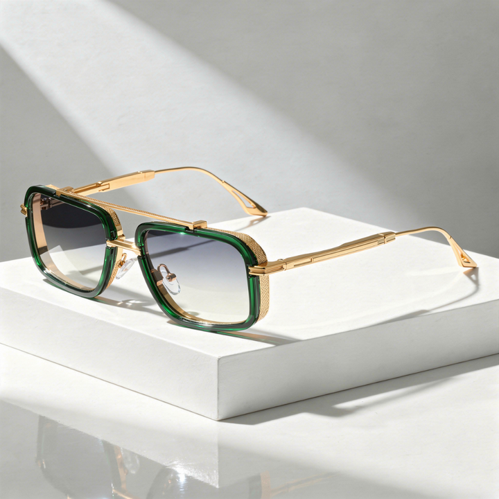 Men's Square Sunglasses with UV400 Protection