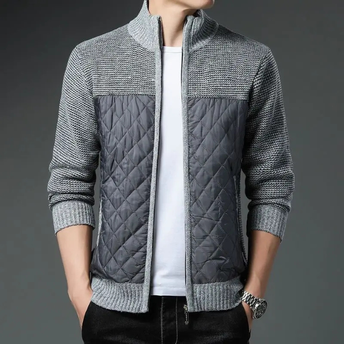 Men's MetroLayer Zip Jacket – Warm Quilted Outerwear