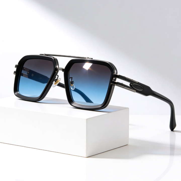 Unisex UV400 Square Sunglasses – Flat-Lens Design