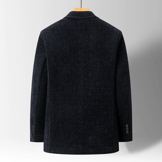 Men's Midnight Wool Coat – Tailored Warmth & Style