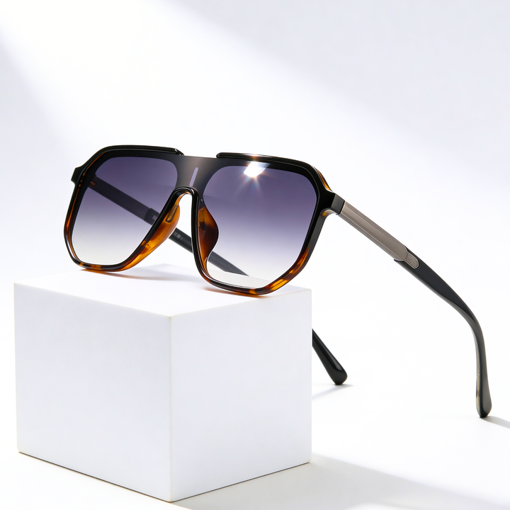 Men's Oversized UV400 Aviator Sunglasses – Acetate