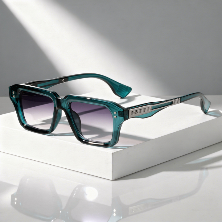 Men's Square Sunglasses with UV400 Protection