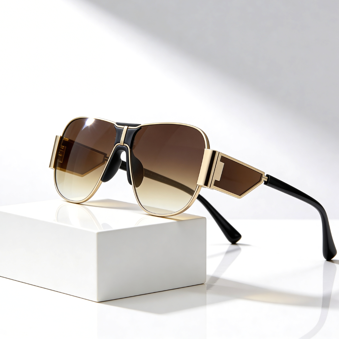 Unisex Oversized UV400 Aviator Sunglasses – Gradient