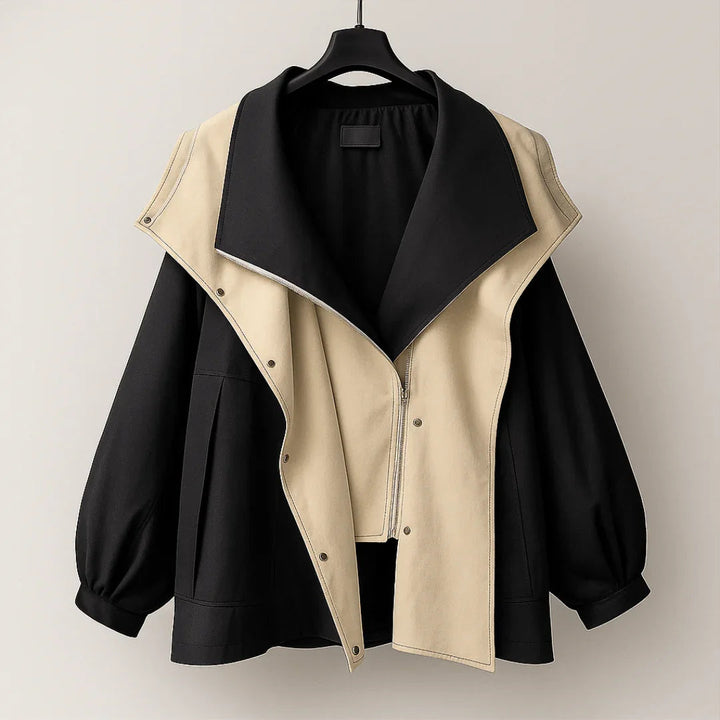 Women’s Drape Windbreaker Jacket for Everyday Wear