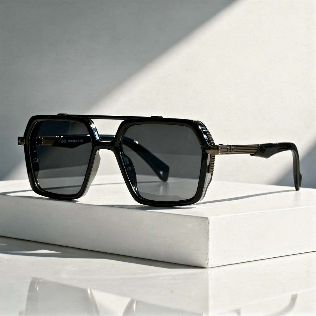 Men's Square Aviator Sunglasses with UV400