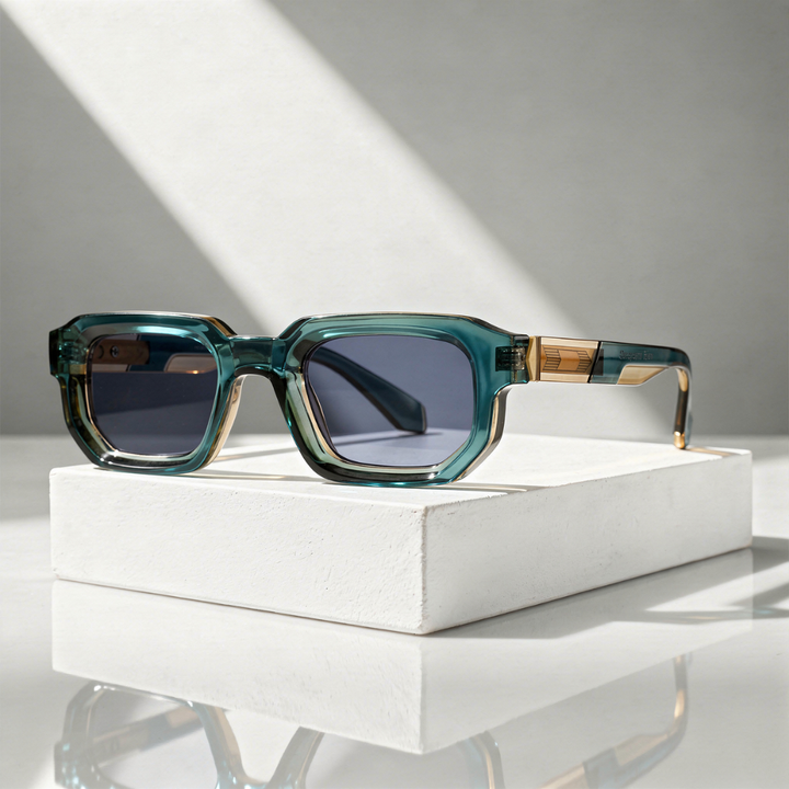 Men's Square Sunglasses with UV400 Protection