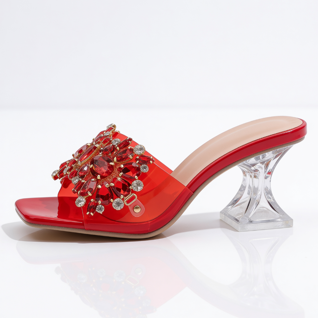 Women's Jewel Heels – Elegant Pointed Toe Pumps