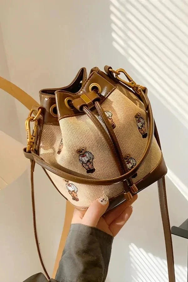 Athena Bucket Bag - PU Leather Drawstring Everyday Carry