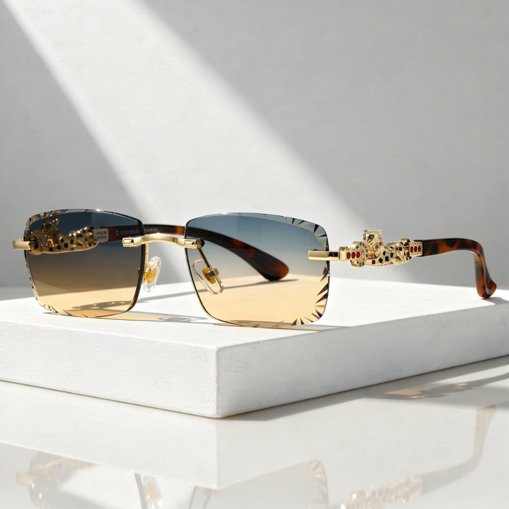 Rimless Sunglasses with UV400 Protection