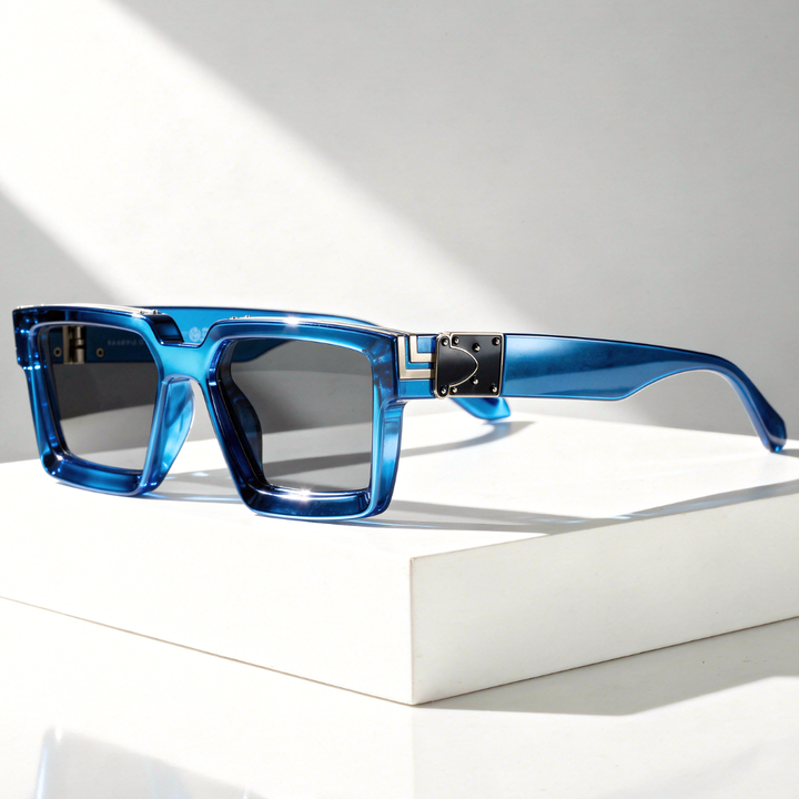 Men's Square Sunglasses with UV400 Protection