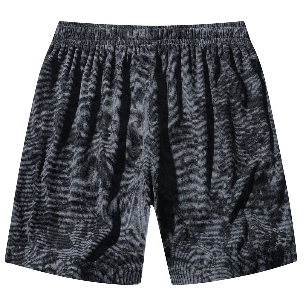 Men’s Corduroy Camo Athletic Shorts – High-Waist Summer Middle Pants