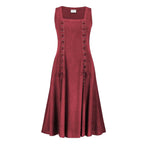 Cotton & Linen Medieval Renaissance Dress – Unisex Historical Style-HighTouch