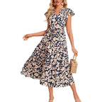 Women's Boho Dress | Tassel Tie Front Maxi-HighTouch